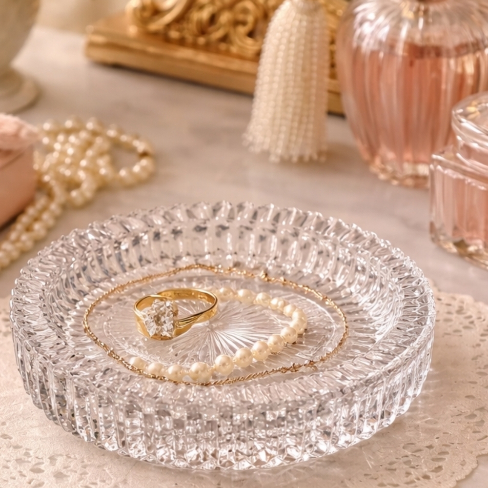 MCM Jewelry/Trinket Dish Ashtray Gorgeous Clear Crystal